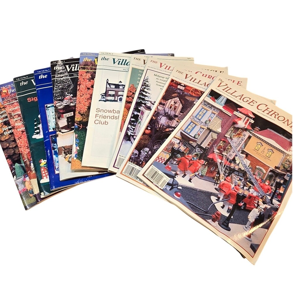 Lot of 11 - The‎ Village Chronicle Department 56 Magazine 2001